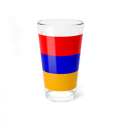 Flag of Myasnikovsky rayon Rostov oblast (Russia) Pint Glass 16oz