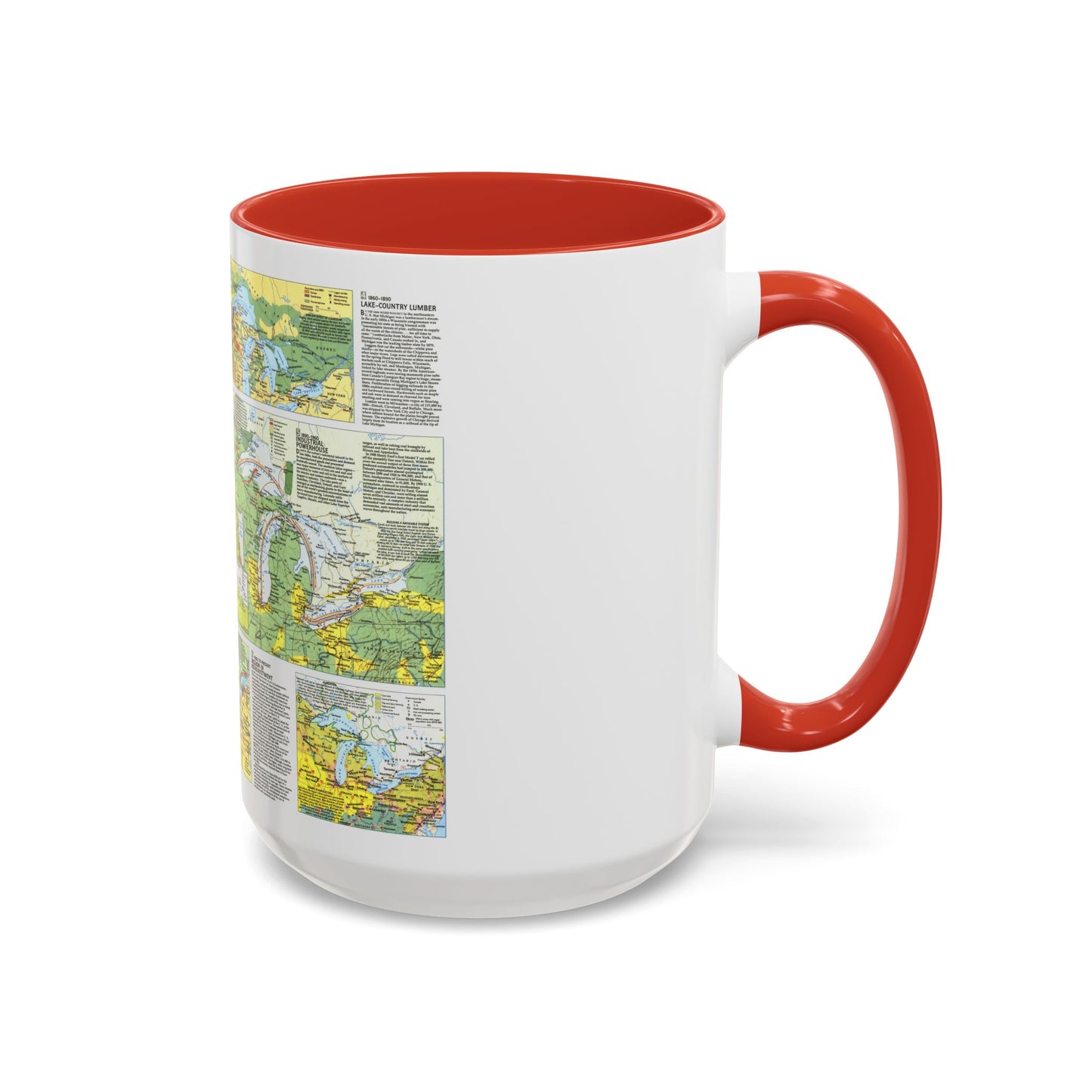 Canada - The Great Lakes 2 (1987) (Map) Accent Coffee Mug