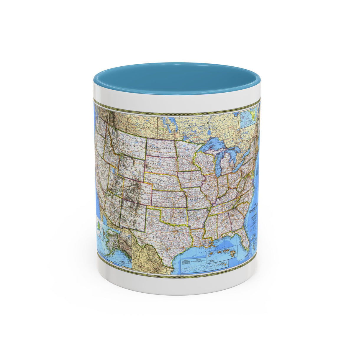 USA - The United States (1993) (Map) Accent Coffee Mug