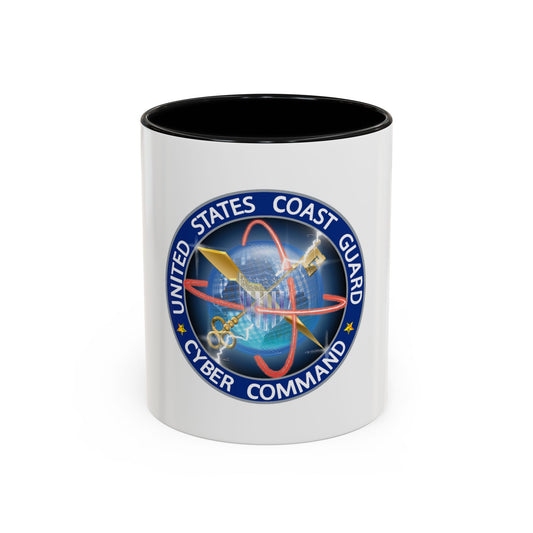 USCG Cyber Command (U.S. Coast Guard) Accent Coffee Mug