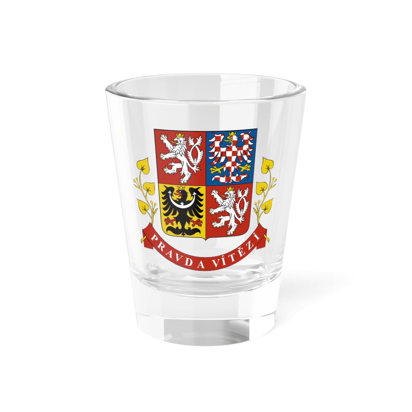 Greater coat of arms of the Czech Republic Presidential version (Czech Republic) (Coat of Arms) Shot Glass 1.5oz