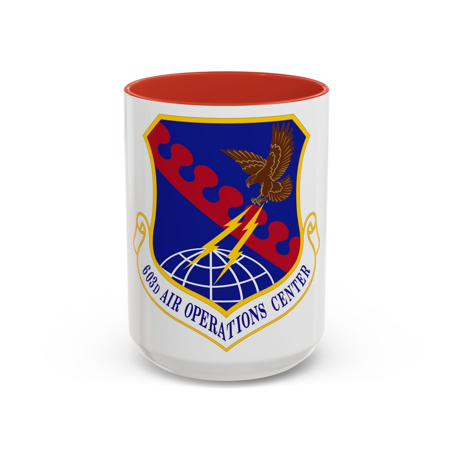 603 Air Operations Center USAFE (U.S. Air Force) Accent Coffee Mug