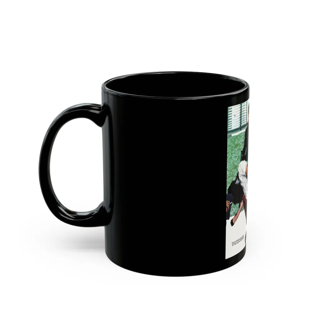 Calendar Girl, Collier's magazine, September 20, 1952 - Black Coffee Mug-Go Mug Yourself