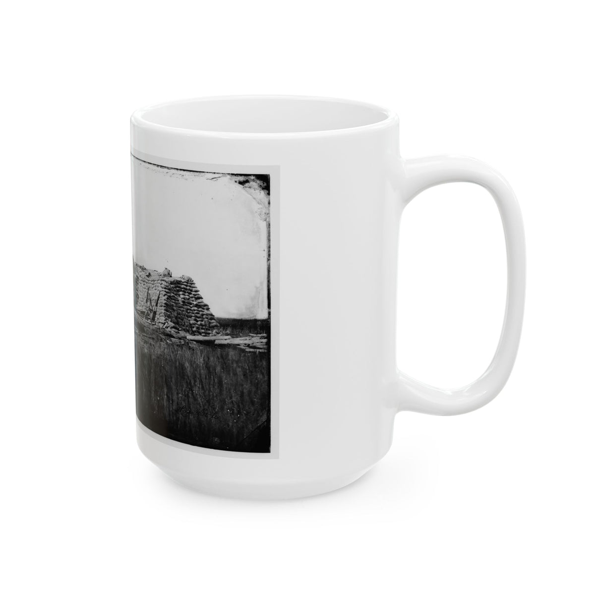 Morris Island (Vicinity), South Carolina. The  Marsh Battery  Or  Swamp Angel  After The Explosion, August 22, 1863 (U.S. Civil War) White Coffee Mug