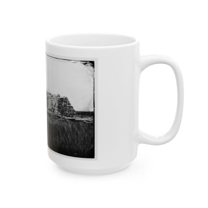 Morris Island (Vicinity), South Carolina. The  Marsh Battery  Or  Swamp Angel  After The Explosion, August 22, 1863 (U.S. Civil War) White Coffee Mug