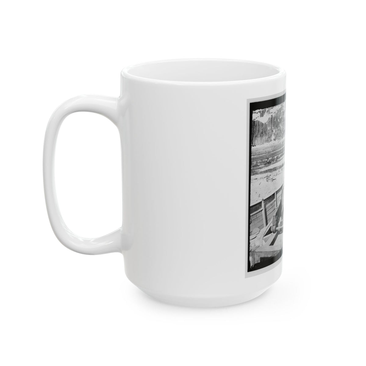 James River, Va. Confederate Gun Emplacement Above Dutch Gap (U.S. Civil War) White Coffee Mug