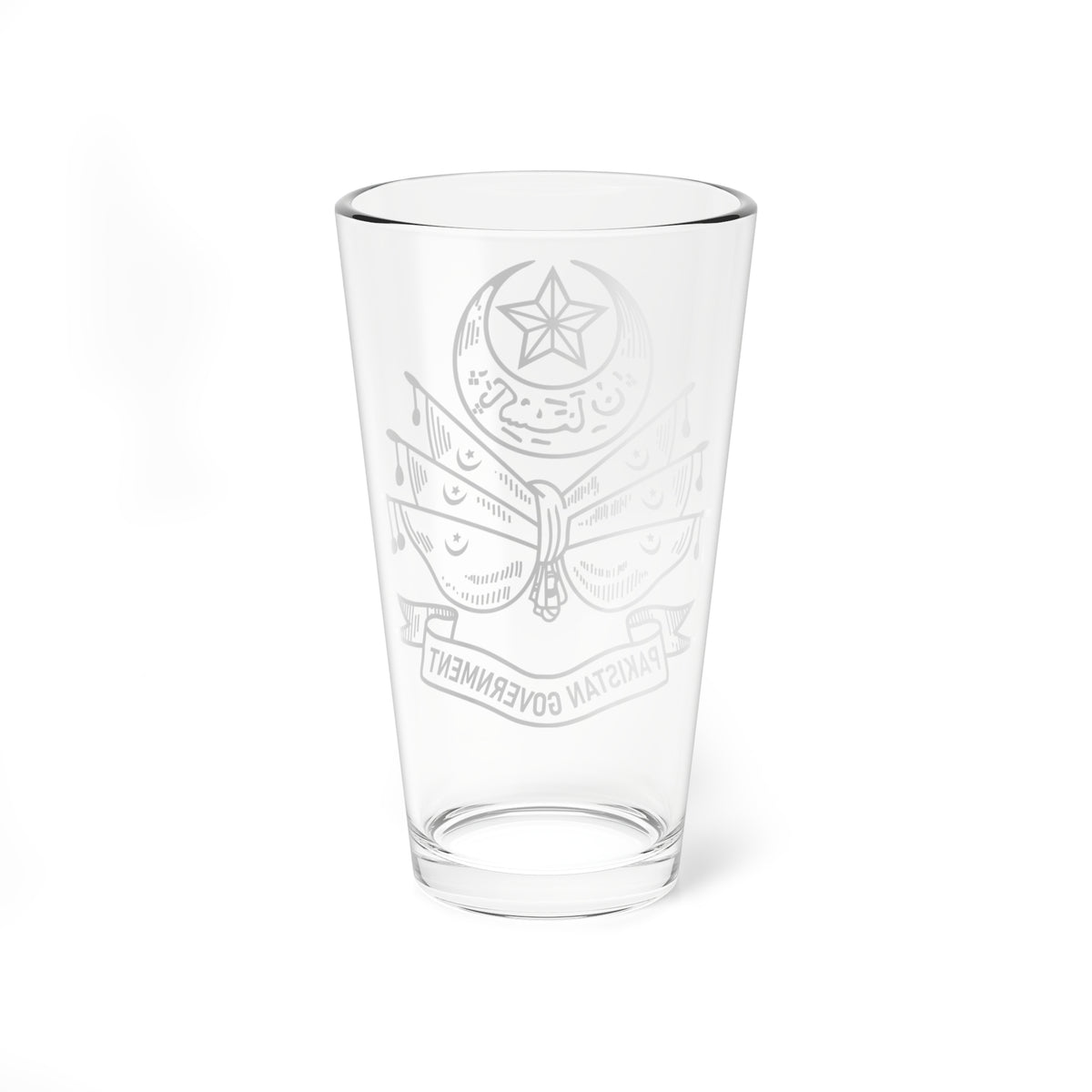 Pakistan Emblem 1947-1954 (Pakistan) (Coat of Arms) Pint Glass 16oz
