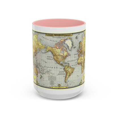 World Map (1943) (Map) Accent Coffee Mug