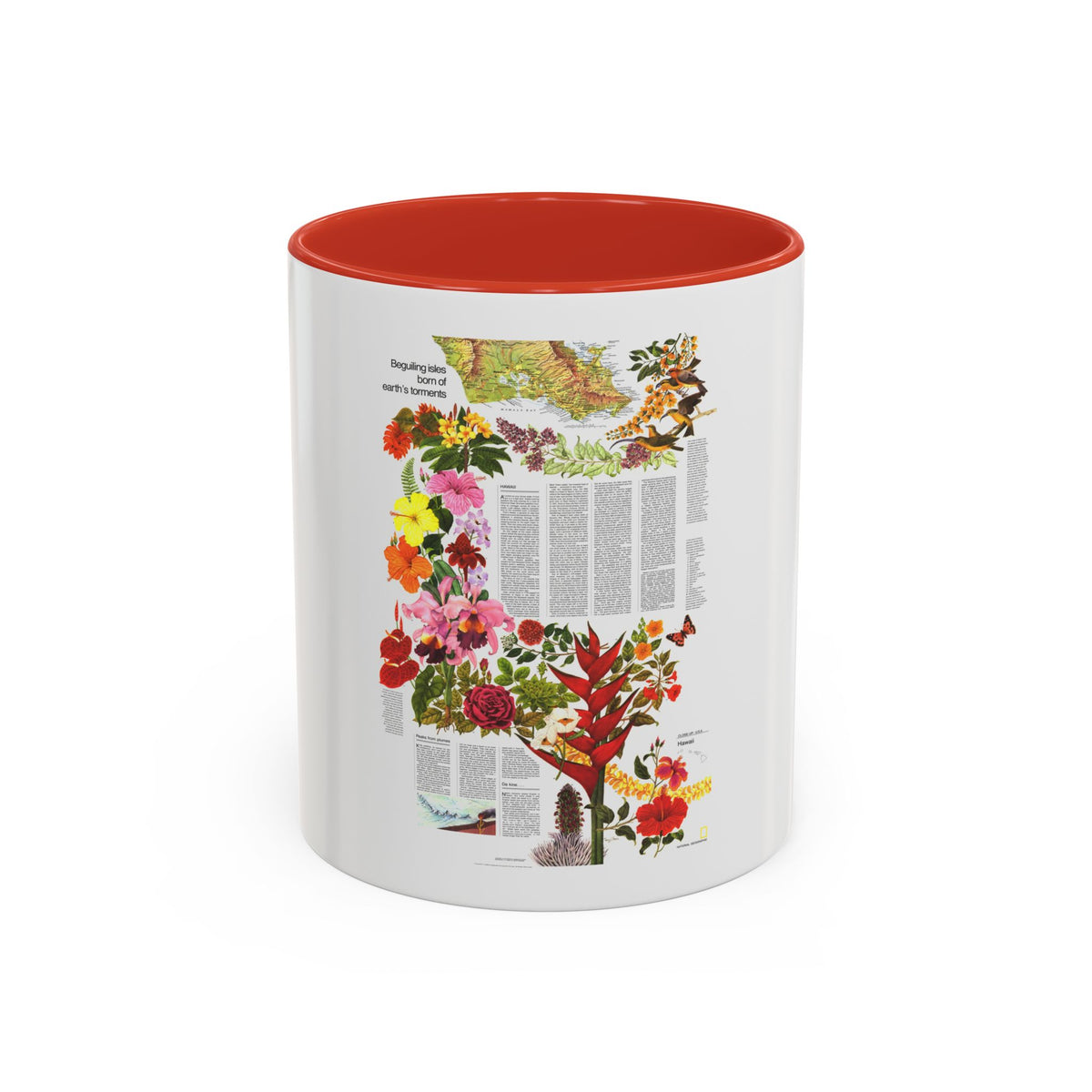 USA - Hawaii, Beguiling Isles (1976) (Map) Accent Coffee Mug
