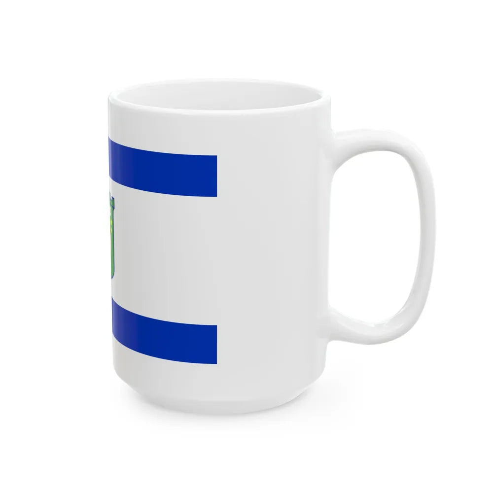 Flag of Tel Aviv Israel - White Coffee Mug-Go Mug Yourself