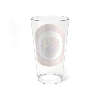Emblem of the Bolivarian Militia of Venezuela (Venezuela) (Coat of Arms) Pint Glass 16oz