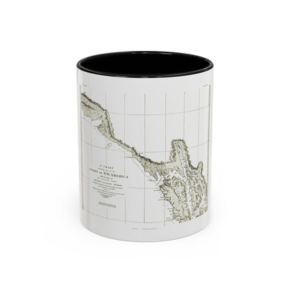 America - NorthWest Coast (1898) (Map) Accent Coffee Mug