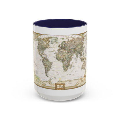 World Map - Political Antique (2007) (Map) Accent Coffee Mug