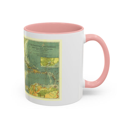 Central America and the West Indies (1922) (Map) Accent Coffee Mug