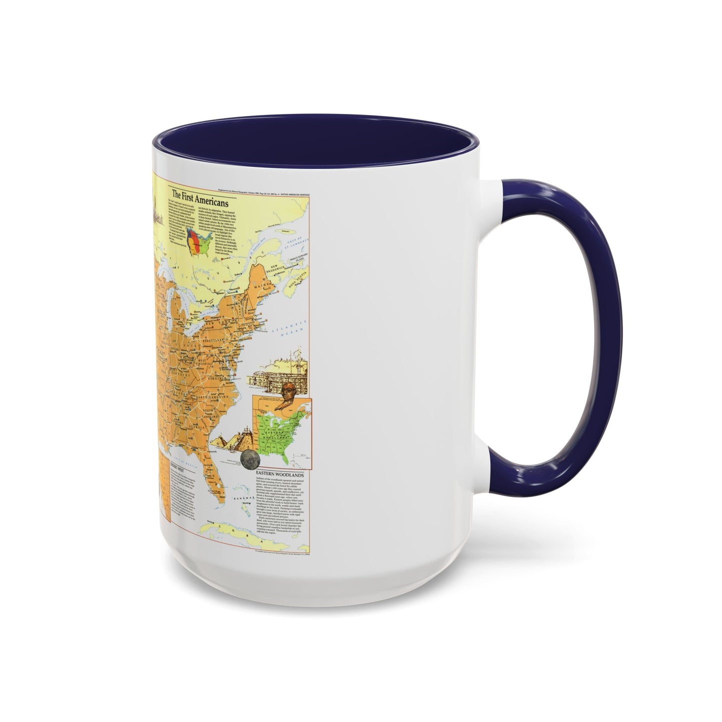 North America - Native American Heritage (1991) (Map) Accent Coffee Mug