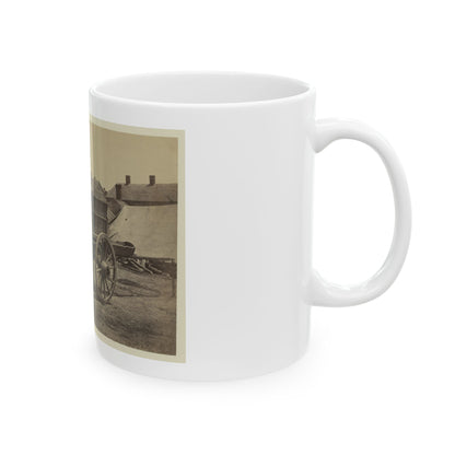 Supply Wagon, Probably In A Civil War Military Facility (U.S. Civil War) White Coffee Mug