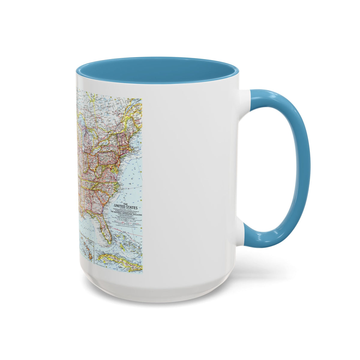 USA - The United States (1961) (Map) Accent Coffee Mug