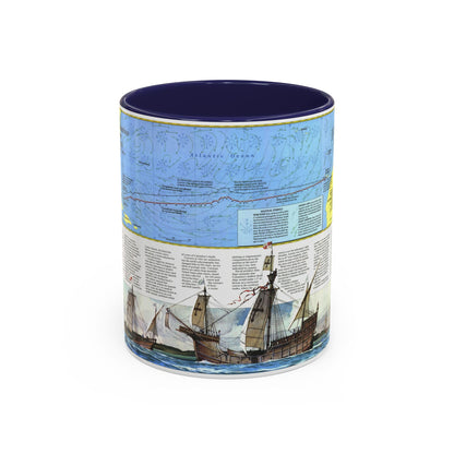 Americas - Where Did Columbus Discover America (1987) (Map) Accent Coffee Mug