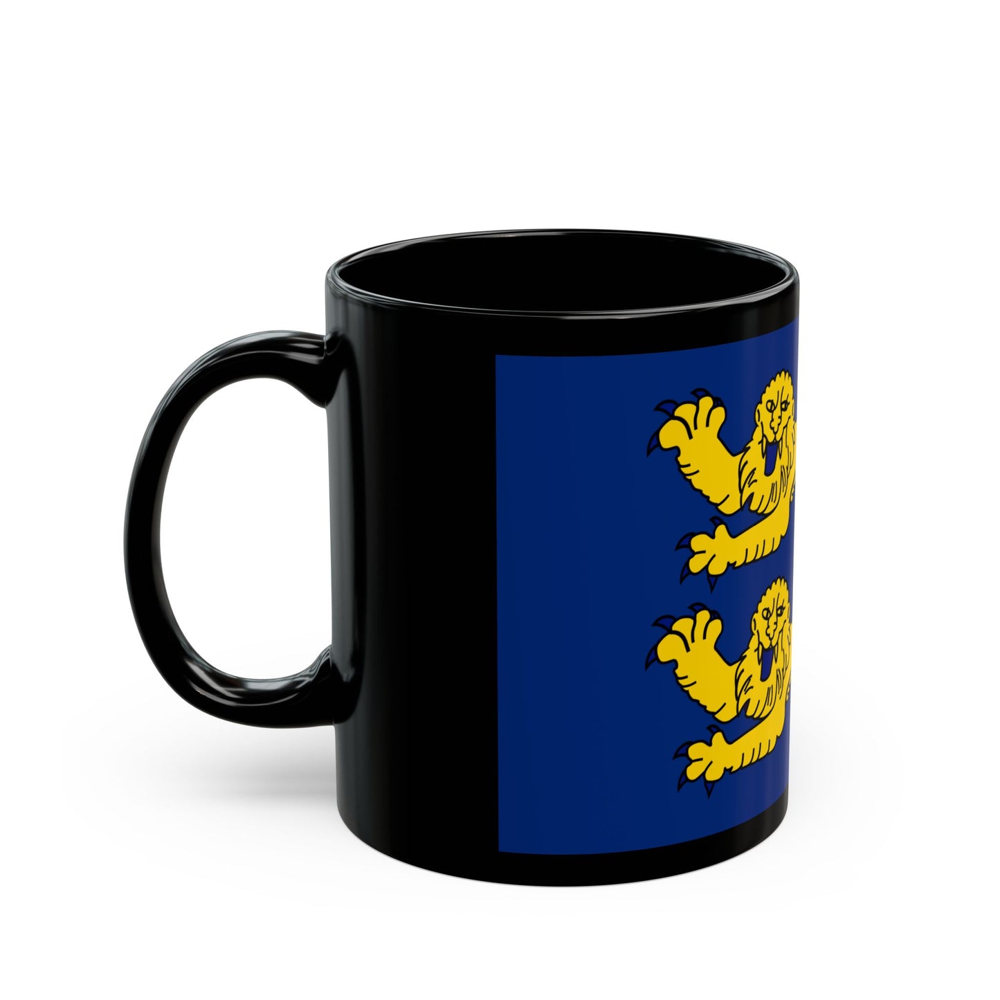 Flag of Manche France 2 - Black Coffee Mug-Go Mug Yourself