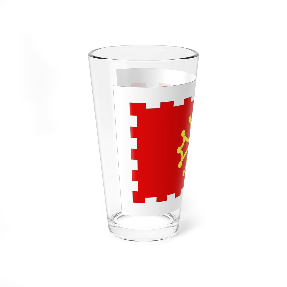 Drapeau non-offiicel fr departement Aude (France) Pint Glass 16oz