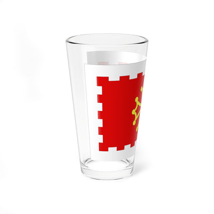 Drapeau non-offiicel fr departement Aude (France) Pint Glass 16oz