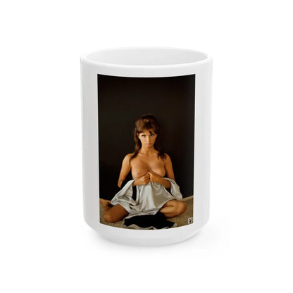 Victoria Vetri #109 - Topless (Vintage Female Icon) White Coffee Mug-15oz-Go Mug Yourself