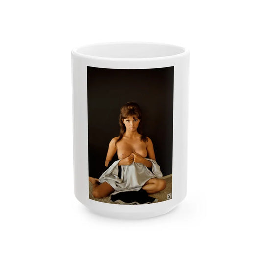 Victoria Vetri #109 - Topless (Vintage Female Icon) White Coffee Mug-15oz-Go Mug Yourself