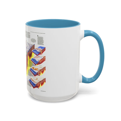 North America - The Shaping of a Continent (1985) (Map) Accent Coffee Mug