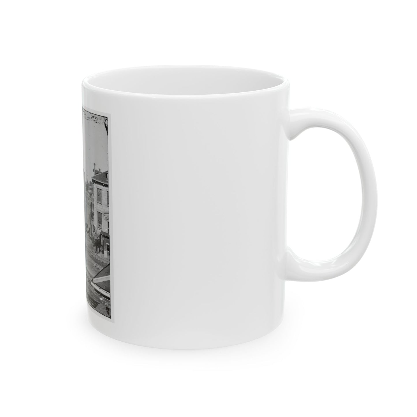 Atlanta, Georgia. Northward View Across The Tracks On Whitehall Street. Concert Hall On Left (U.S. Civil War) White Coffee Mug