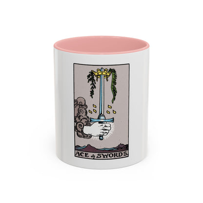 The Ace of Swords (Tarot Card) Accent Coffee Mug