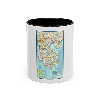Asia - Viet Nam, Cambodia, Laos (1965) (Map) Accent Coffee Mug