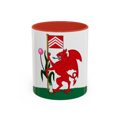 Flag of Cardiff UK - Accent Coffee Mug-11oz-Red-Go Mug Yourself