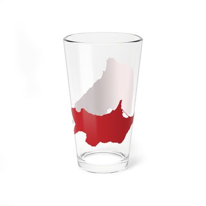 Flag map of Rif (Morocco) Pint Glass 16oz