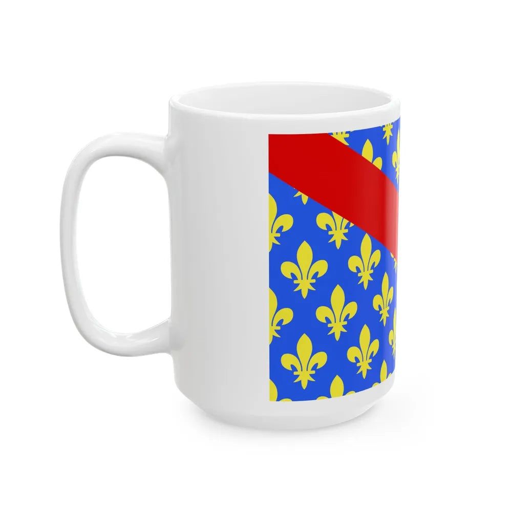 Flag of Allier France 2 - White Coffee Mug-Go Mug Yourself