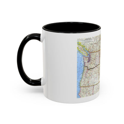 USA - Northwestern (1960) (Map) Accent Coffee Mug