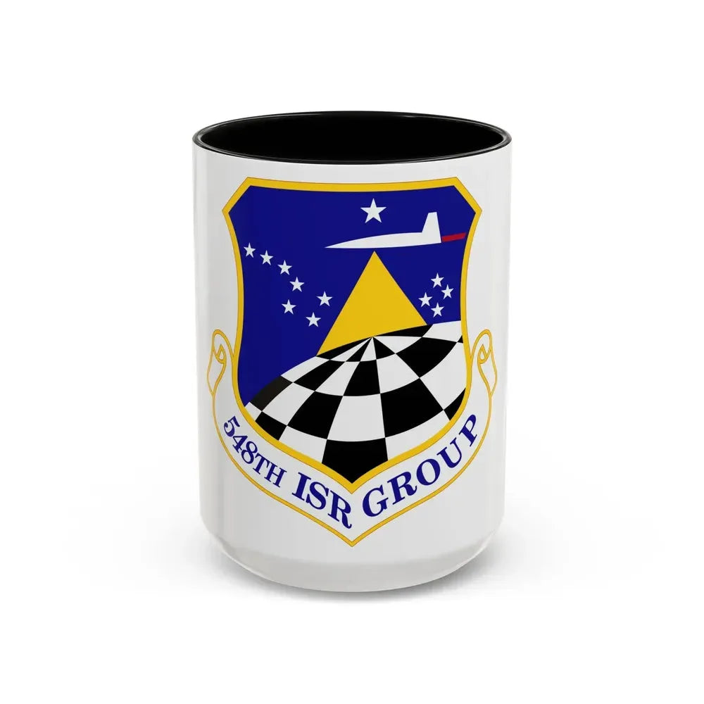 548 Intelligence Surveillance and Reconnaissance Group ACC (U.S. Air Force) Accent Coffee Mug 15oz Black - Go Mug Yourself