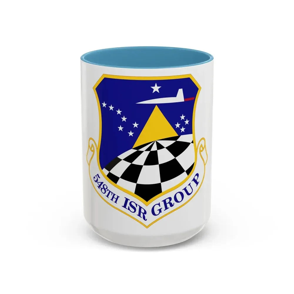 548 Intelligence Surveillance and Reconnaissance Group ACC (U.S. Air Force) Accent Coffee Mug 15oz Light Blue - Go Mug Yourself