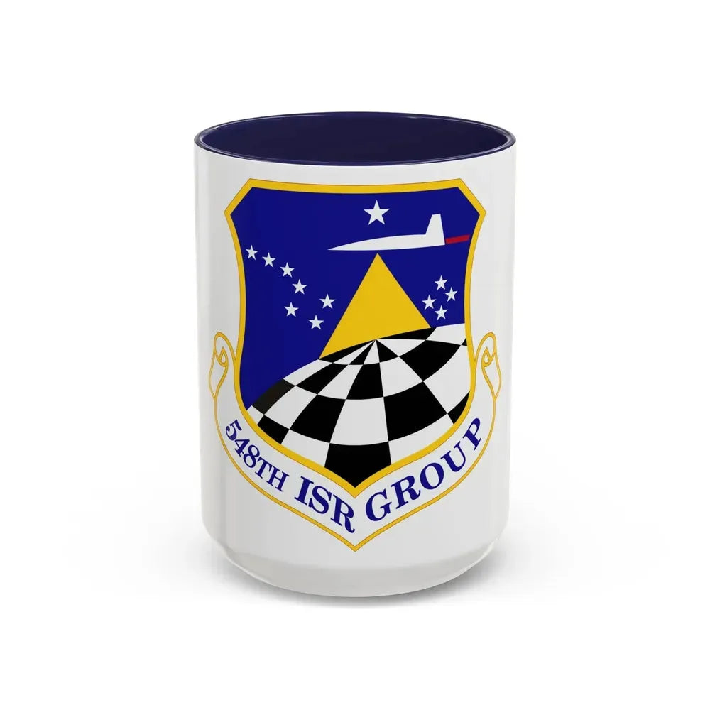 548 Intelligence Surveillance and Reconnaissance Group ACC (U.S. Air Force) Accent Coffee Mug 15oz Navy - Go Mug Yourself