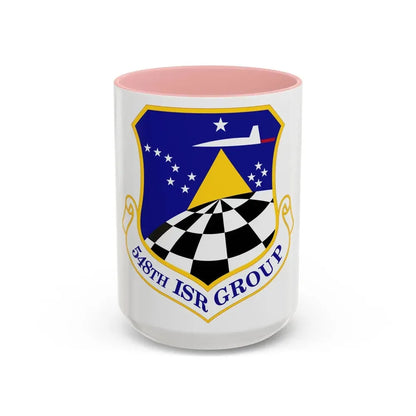 548 Intelligence Surveillance and Reconnaissance Group ACC (U.S. Air Force) Accent Coffee Mug 15oz Pink - Go Mug Yourself