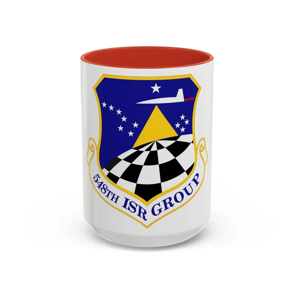 548 Intelligence Surveillance and Reconnaissance Group ACC (U.S. Air Force) Accent Coffee Mug 15oz Red - Go Mug Yourself