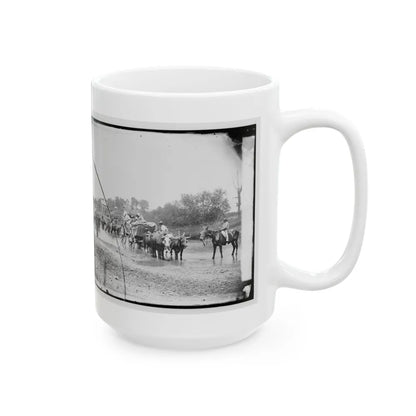 Rappahannock River, Va. Fugitive African Americans Fording The Rappahannock (U.S. Civil War) White Coffee Mug-Go Mug Yourself