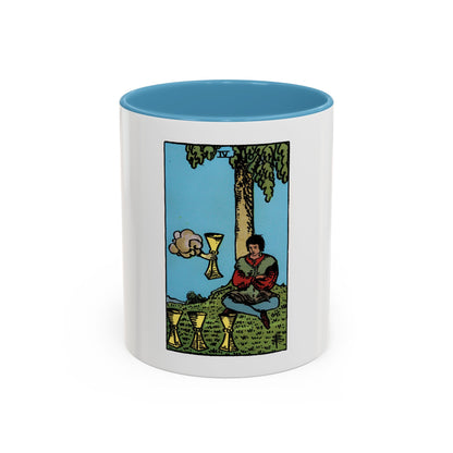 The 4 of Cups (Tarot Card) Accent Coffee Mug