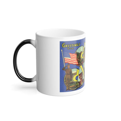 Camp Carson Colorado (Greeting Postcards) Color Changing Mug 11oz