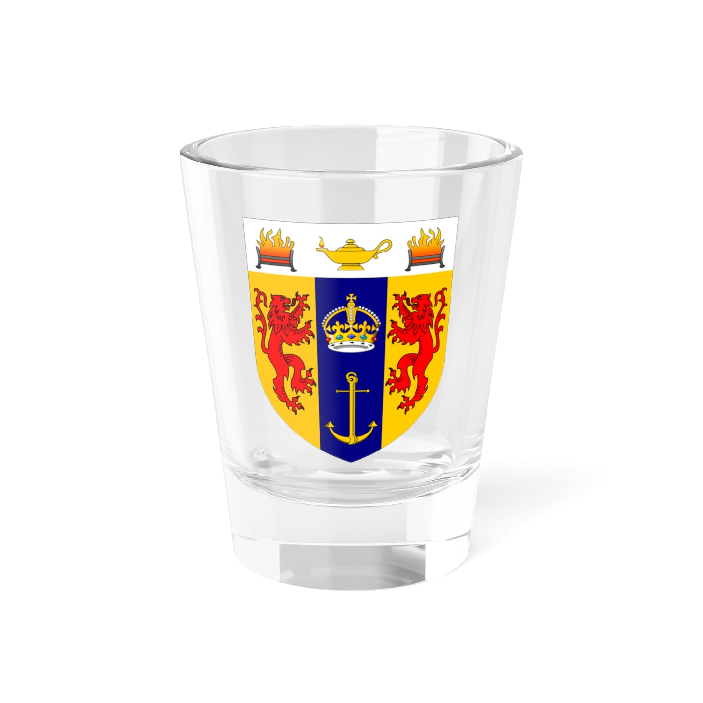Kings College London arms (United Kingdom) (Coat of Arms) Shot Glass 1.5oz