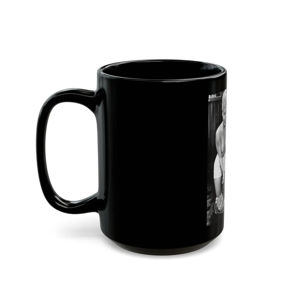 Jeanne Carmen #84 1 (Vintage Female Icon) Black Coffee Mug-Go Mug Yourself