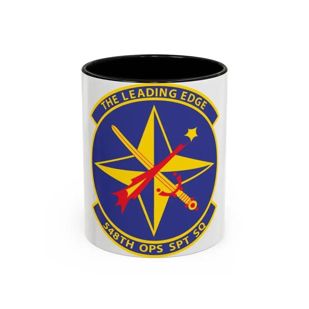 548th OPS SPT Sq (U.S. Air Force) Accent Coffee Mug 11oz Black - Go Mug Yourself