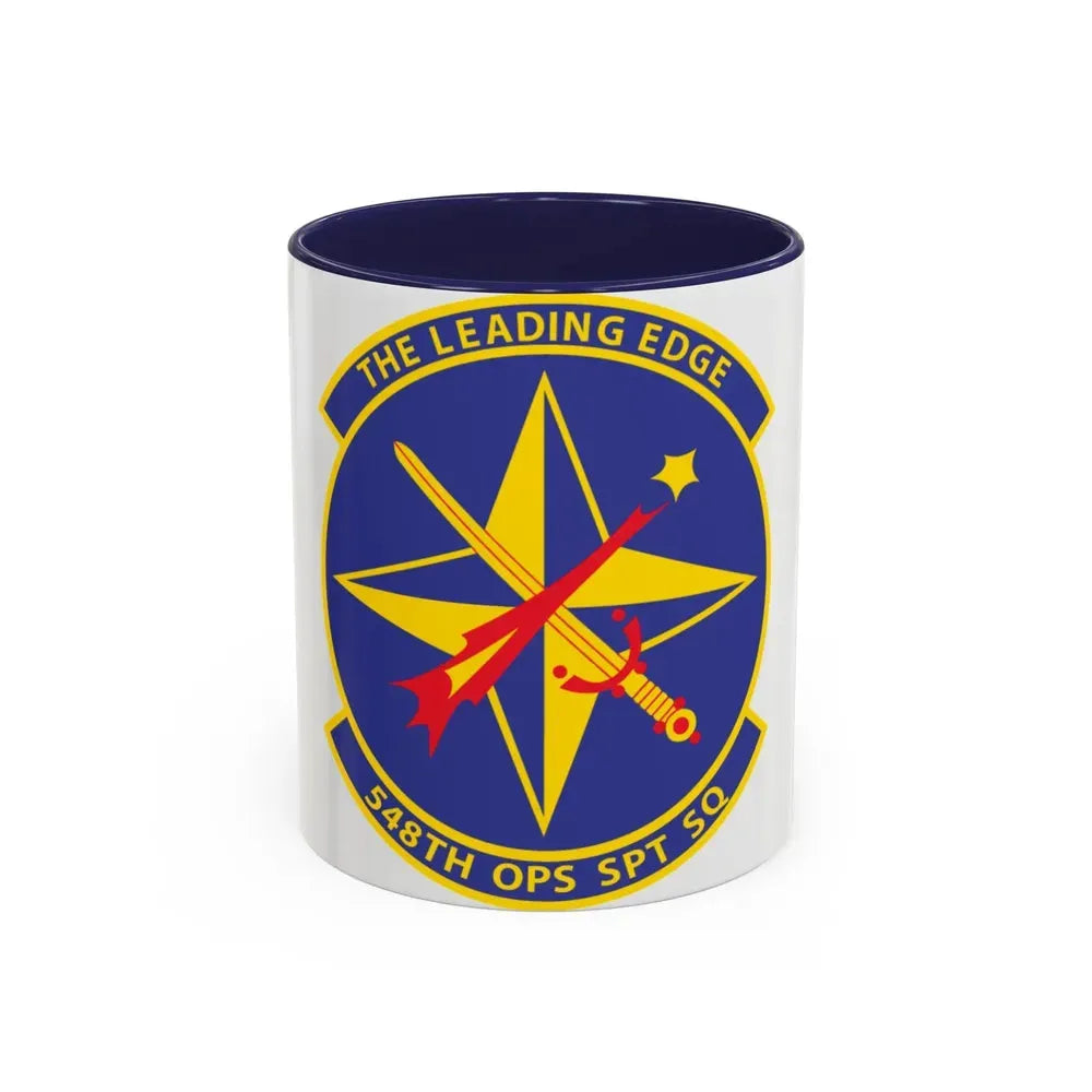 548th OPS SPT Sq (U.S. Air Force) Accent Coffee Mug 11oz Navy - Go Mug Yourself