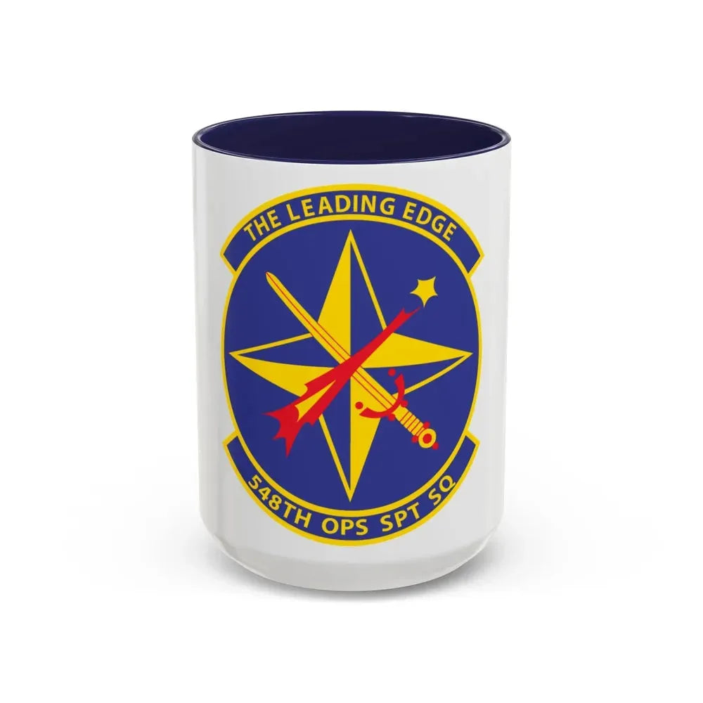 548th OPS SPT Sq (U.S. Air Force) Accent Coffee Mug 15oz Navy - Go Mug Yourself