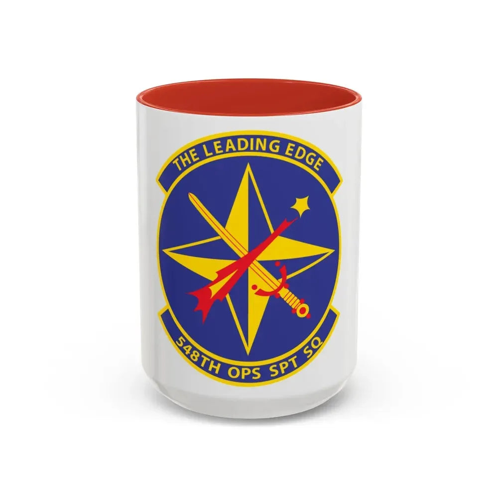 548th OPS SPT Sq (U.S. Air Force) Accent Coffee Mug 15oz Red - Go Mug Yourself