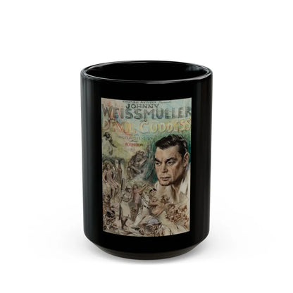 Devil Goddess, two movie poster illustrations - Black Coffee Mug-15oz-Go Mug Yourself